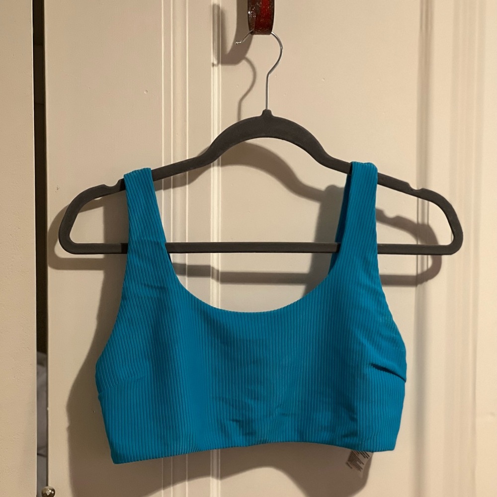 Gymshark aqua blue swim top size Large
